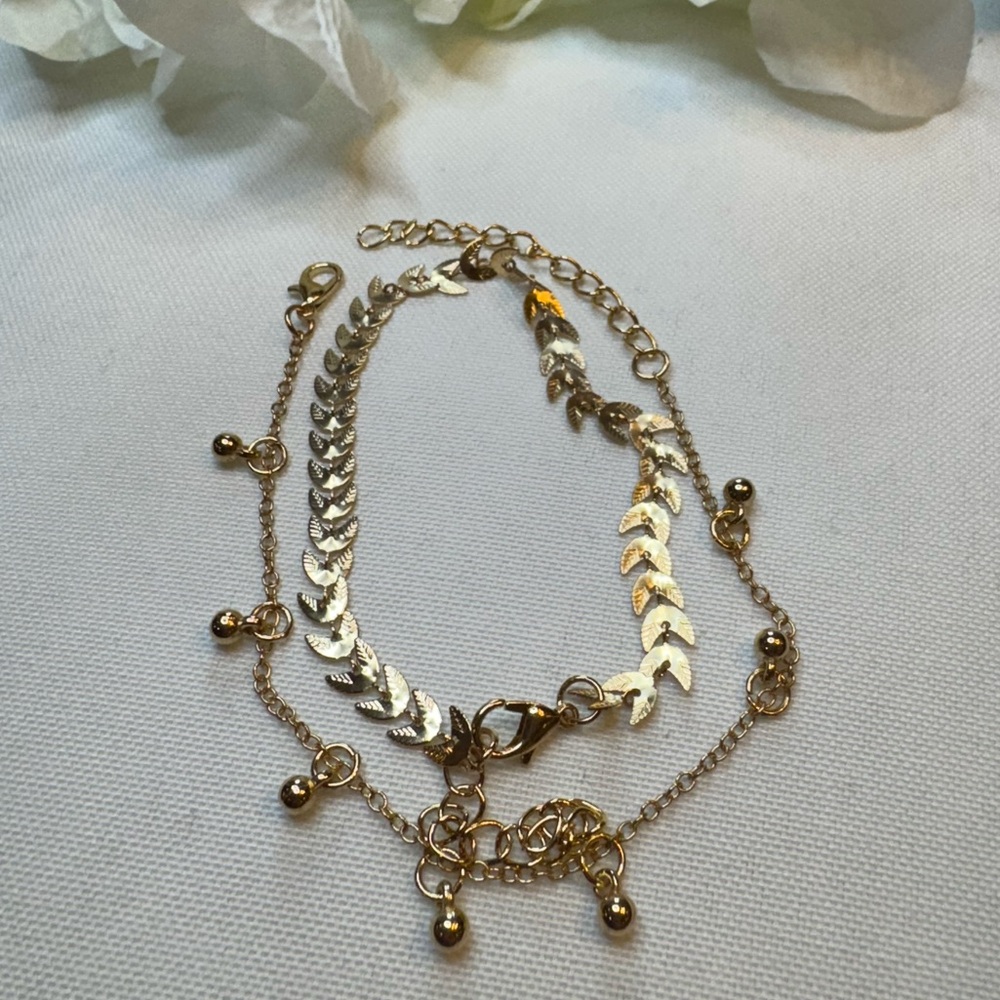 Boho Gold Layered Bohemian
Bracelet Set of Two Gold Bracelets NWT